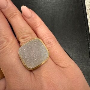 Rough Druzy Rose Quartz SZ 7